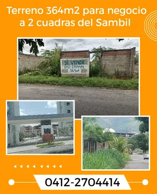Terreno en Jardín Mañongo, cerca del Sambil, frente a la entrada del conjunto residencial PUERTA REAL II