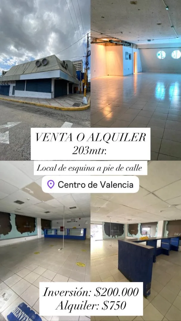 Local en Venta en Centro de Valencia 203m² — USD 200,000