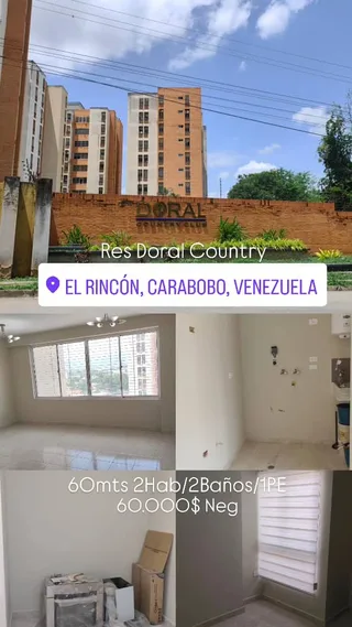 Apartamento en El Rincón Naguanagua Res Doral Country