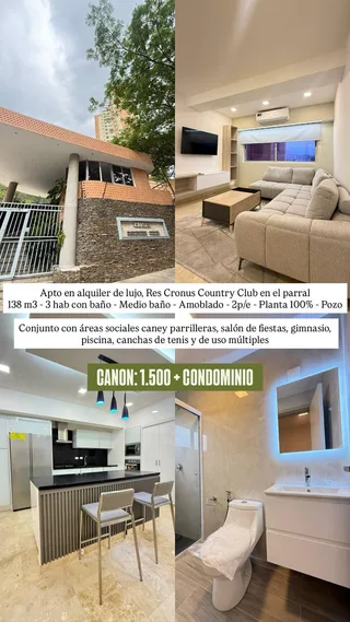 Apartamento en El Parral, Res. Cronus Country Club