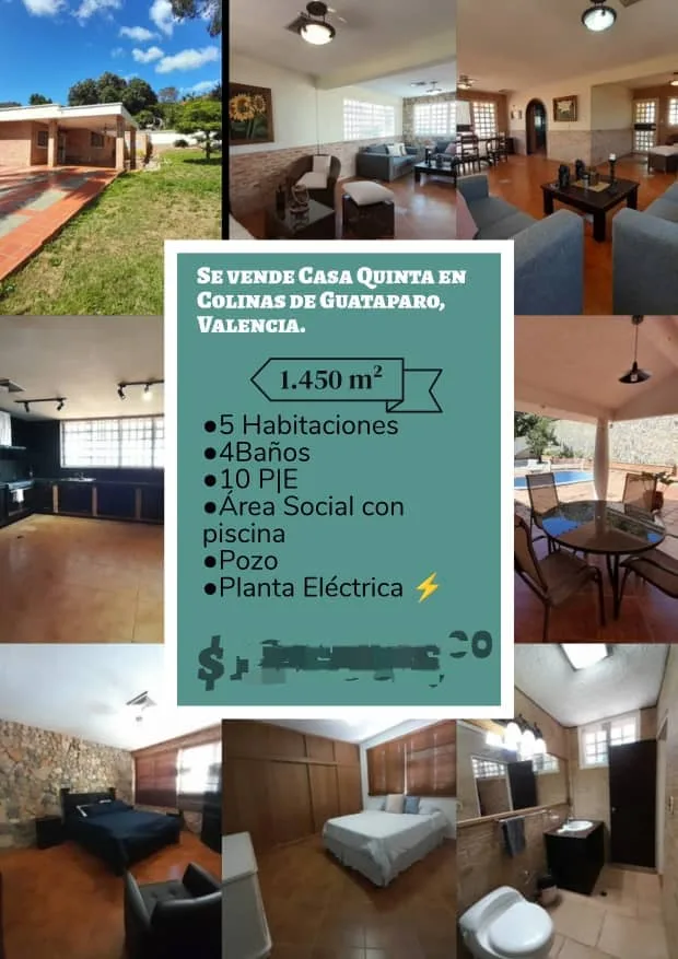 Casa en Venta en Colinas de Guatapar, Valencia — 5 hab 1450m² — USD 195,000