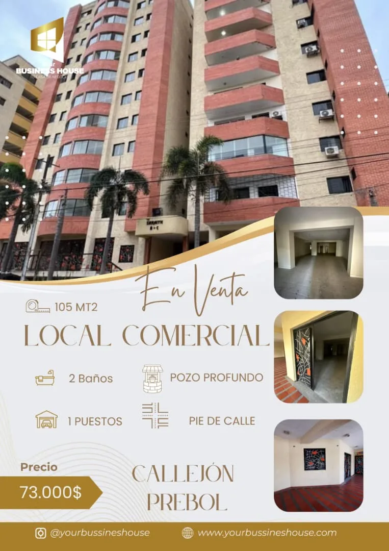 Local en Venta en Callejón Prebo, Urb. Prebo 105m² — USD 73,000