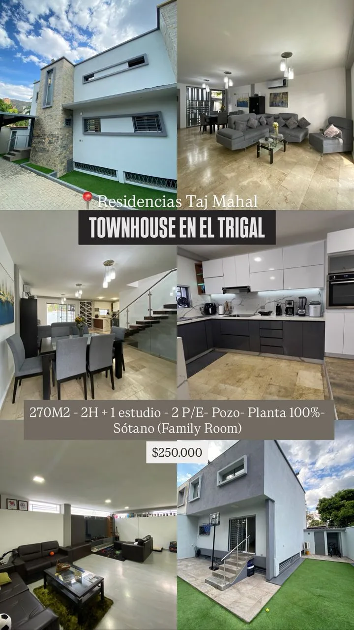 Townhouse en Venta en Res. Taj Mahal - Trigal Sur — 3 hab 270m² — USD 250,000