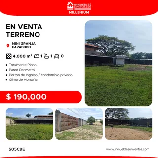 Terreno en Mini Granja El Colonial, San Diego, Carabobo