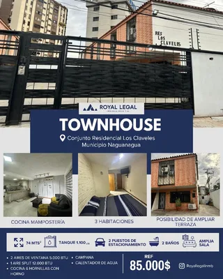 Townhouse en Conjunto Residencial Los Claveles, Naguanagua