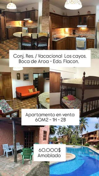Apartamento en Boca de Aroa, Conjunto Residencial Vacacional Los Cayos