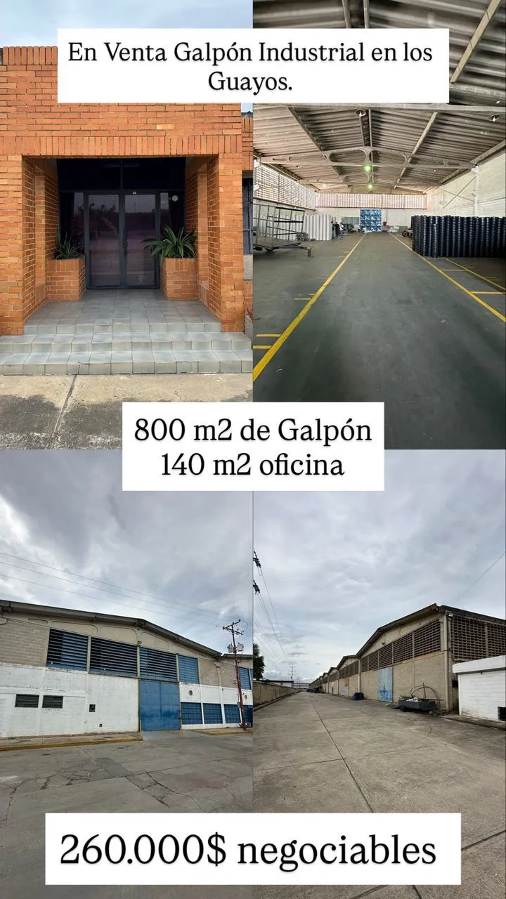 Galpón en Venta en Zona Municipal los Guayos 800m² — USD 260,000