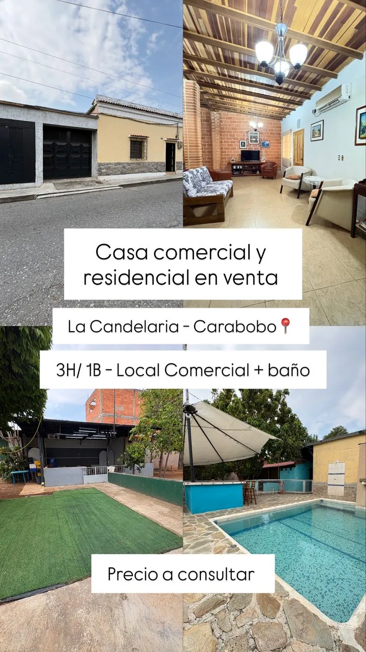 Casa en Venta en La Candelaria, Valencia — 3 hab 472m² — USD 230,000