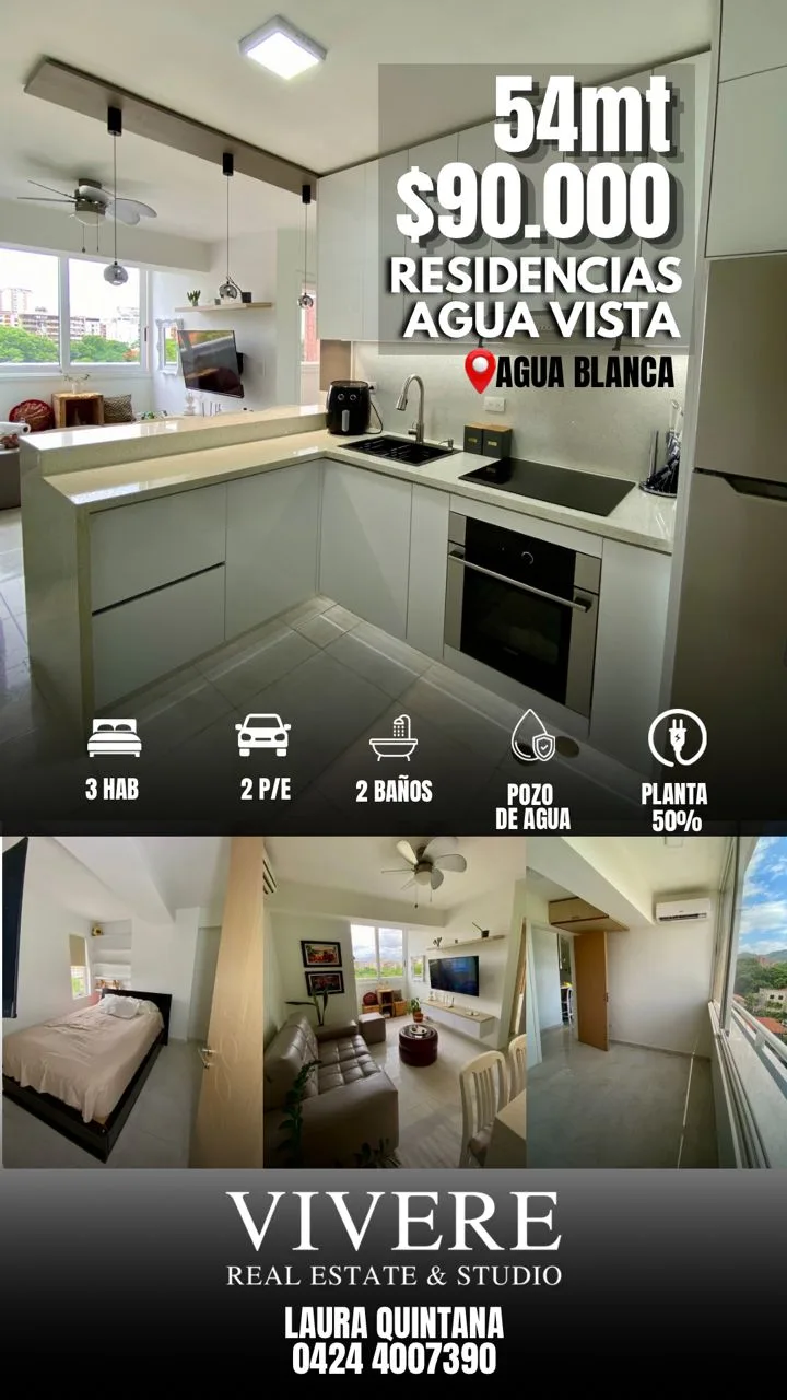 Apartamento en Venta en Agua Blanca — 3 hab 54m² — USD 90,000