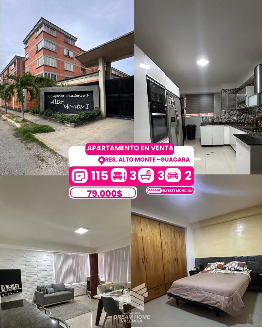 Apartamento en Venta en Ciudad Alianza Guacara Edo Carabobo — 4 hab 115m² — USD 79,000