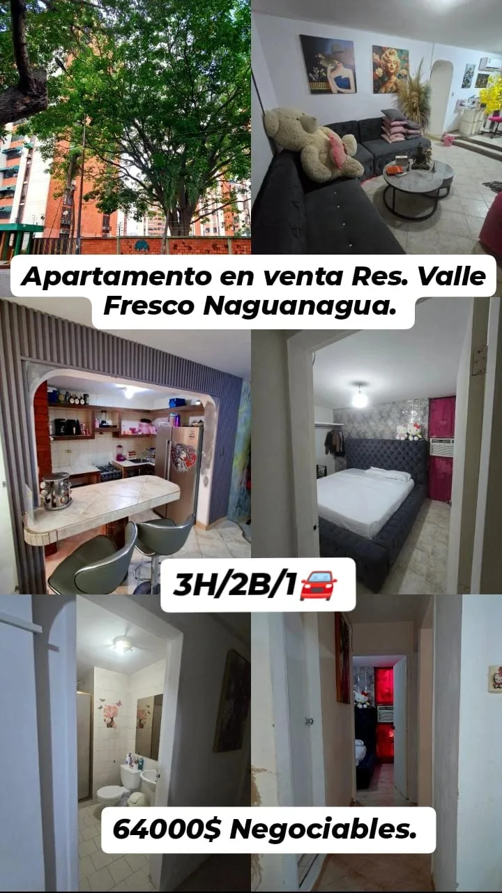 Apartamento en Venta en RES VALLE FRESCO DIAGONAL A FREE MARKET, NAGUANAGUA — 3 hab — USD 64,000