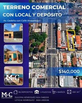 Local en Av. Cedeño con Calle Anzoátegui, Parque Cedeño, Centro de Valencia