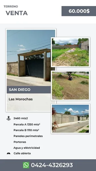 Terreno en San Diego Las Morochas