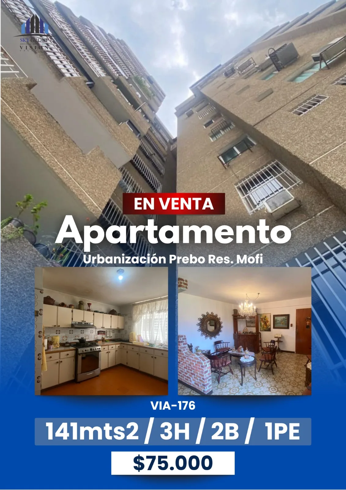 Apartamento en Venta en Res. Mofi, Prebo — 3 hab 141m² — USD 75,000
