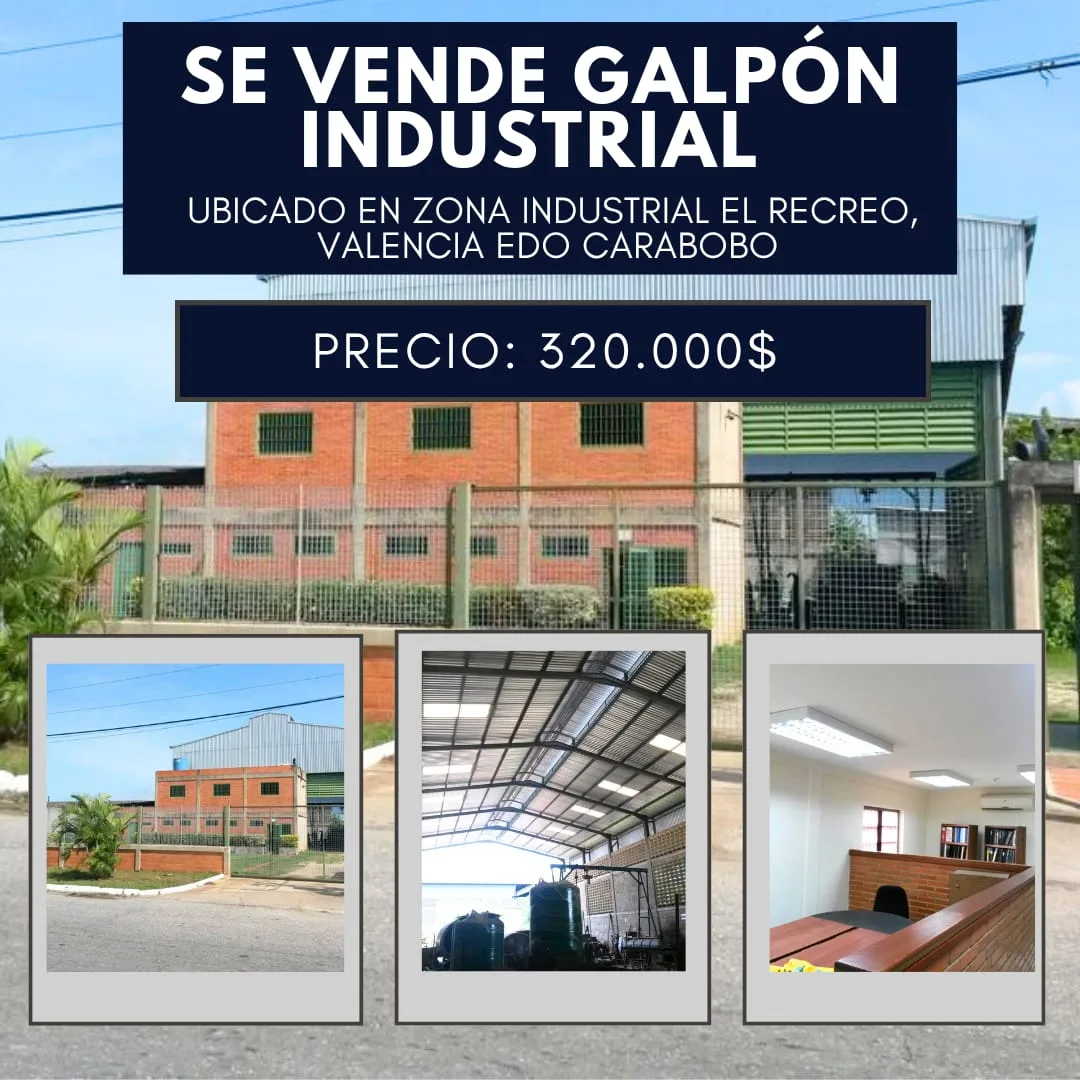 Galpón en Venta en Zona Industrial El Recreo 800m² — USD 320,000