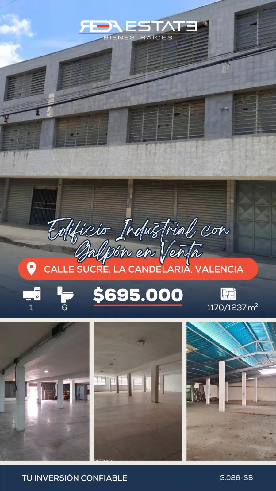 Local en Venta en Calle Sucre con Díaz Moreno, La Candelaria, Valencia 1170m² — USD 695,000