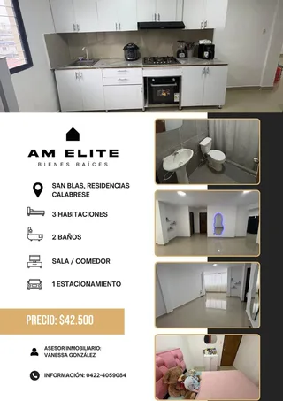 Apartamento en San Blas, Res. Calabrese