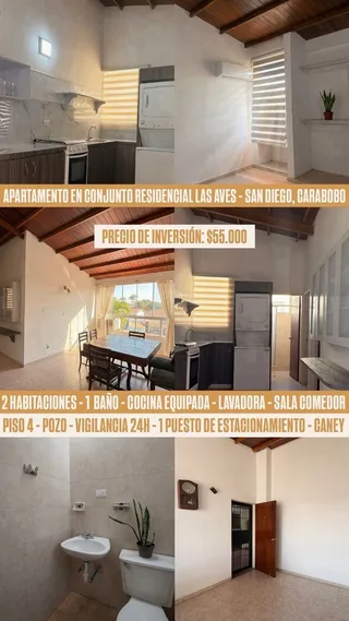 Apartamento en Conjunto Residencial Las Aves, San Diego - Carabobo