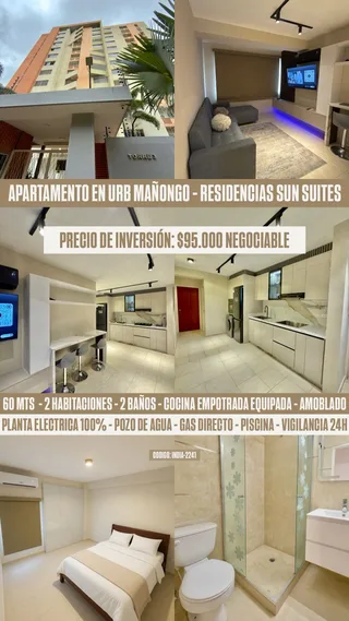 Apartamento en Urbanizacion Mañongo, Residencias Sun Suite