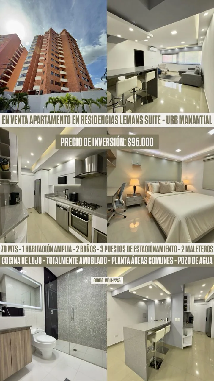 Apartamento en Venta en Urbanización Manantial, Naguanagua, Estado Carabobo — 1 hab 70m² — USD 95,000