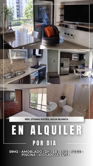 Apartamento en Res. Otama Suites, Sector Agua Blanca Valencia