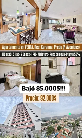 Apartamento en Urb, Prebo, Resd. Karenna (4 Avenidas de Prebo)