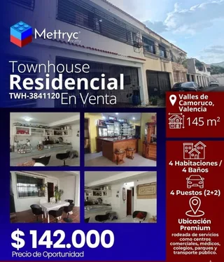 Townhouse en Valles de Camoruco