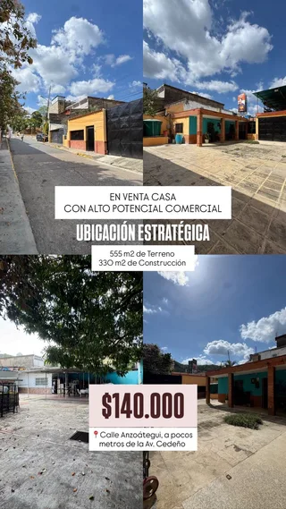 Casa en Calle Anzoátegui, cerca de Av. Cedeño