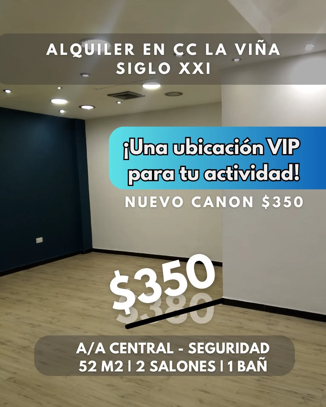 Local en Alquiler en CC La Viña Siglo XXI — 2 hab 52m² — USD 350
