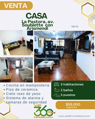 Casa en La Pastora, Av. Arismendi con Soublette, Valencia