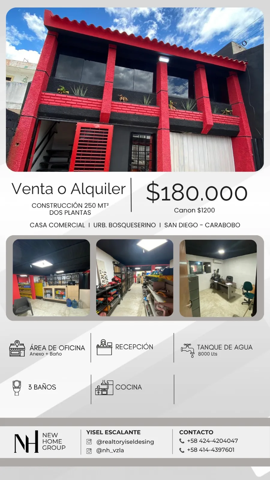 Casa en Venta en Urb. Bosqueserino, San Diego - Carabobo — 3 hab 250m² — USD 180,000