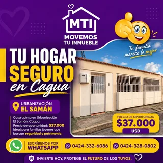 Casa en Urb. El Samán, Cagua