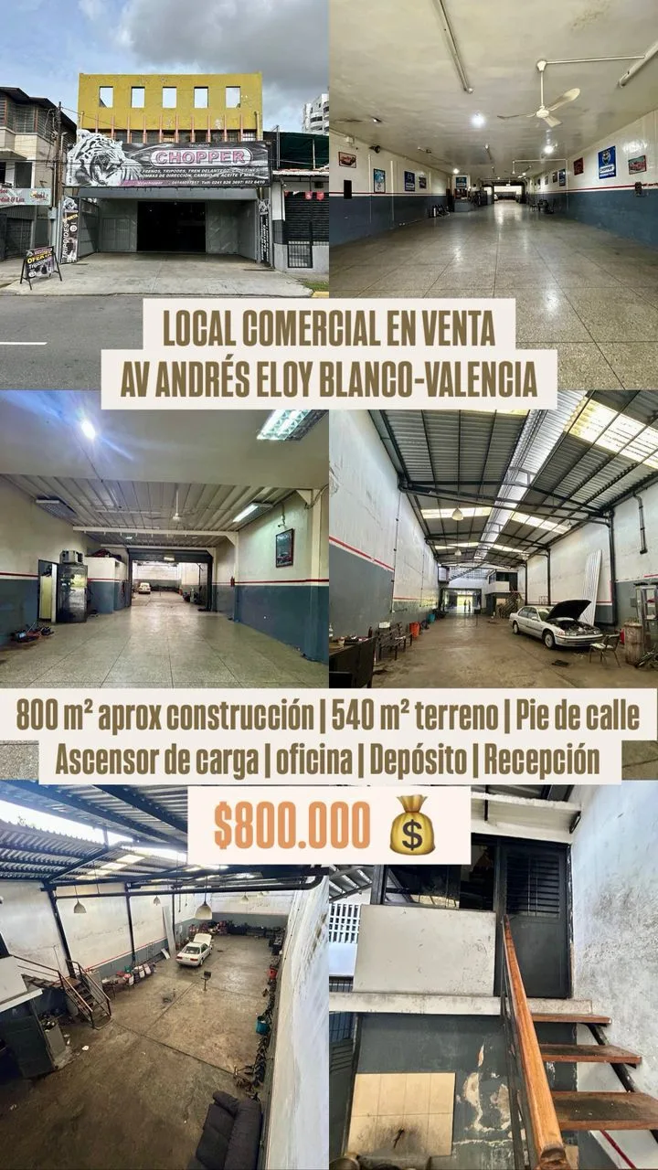 Local en Venta en Av. Andrés Eloy Blanco, Valencia 540m² — USD 800,000