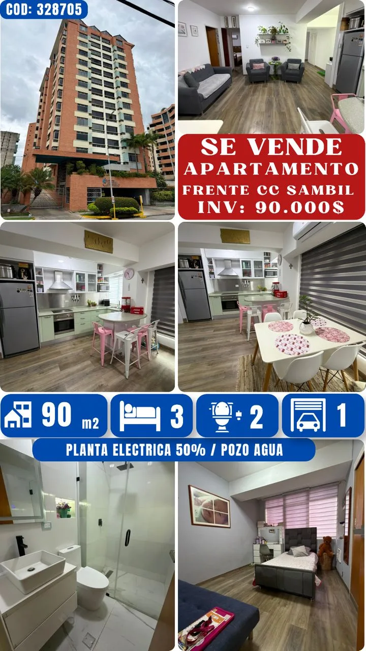 Apartamento en Venta en Urb Jardín Mañongo Naguanagua — 3 hab 90m² — USD 90,000