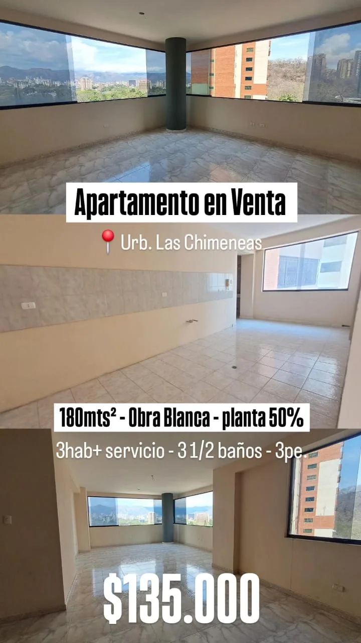 Apartamento en Venta en Las Chimeneas — 3 hab 180m² — USD 135,000