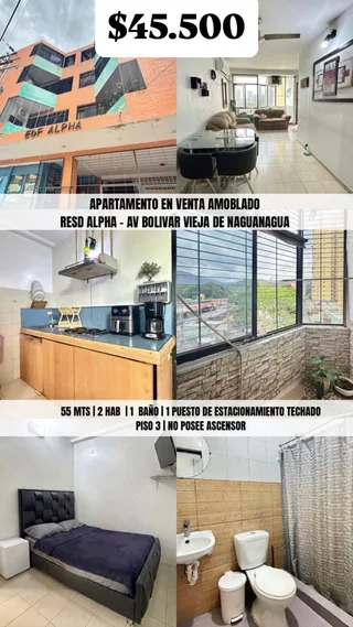 Apartamento en Res. Alpha, Av Bolivar vieja de Naguanagua