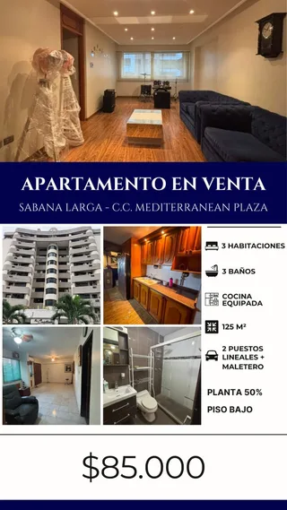 Apartamento en Res. Cristian - Urb. Sabana Larga