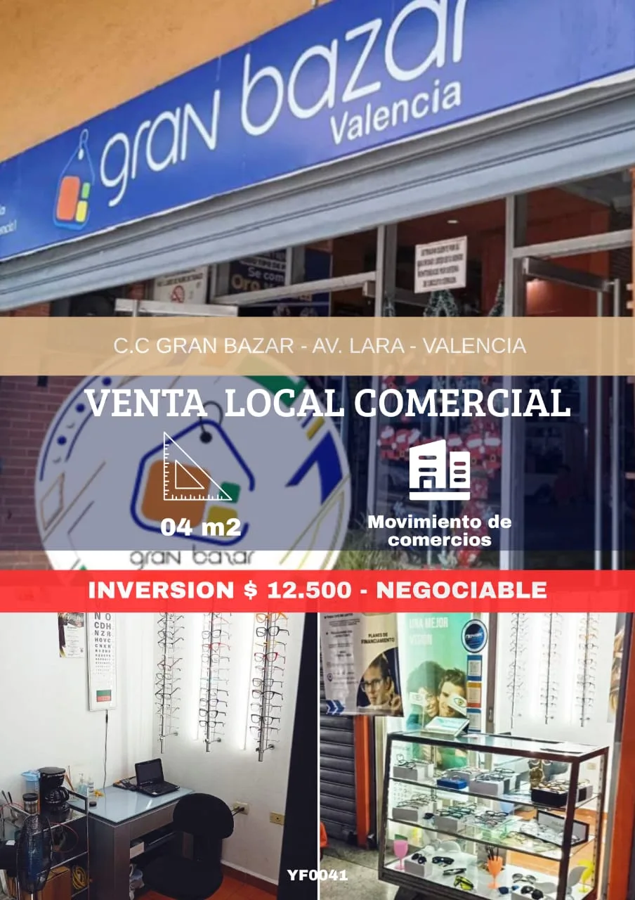 Local en Venta en C.Comercial Gran Bazar Lara, Valencia 4m² — USD 12,500