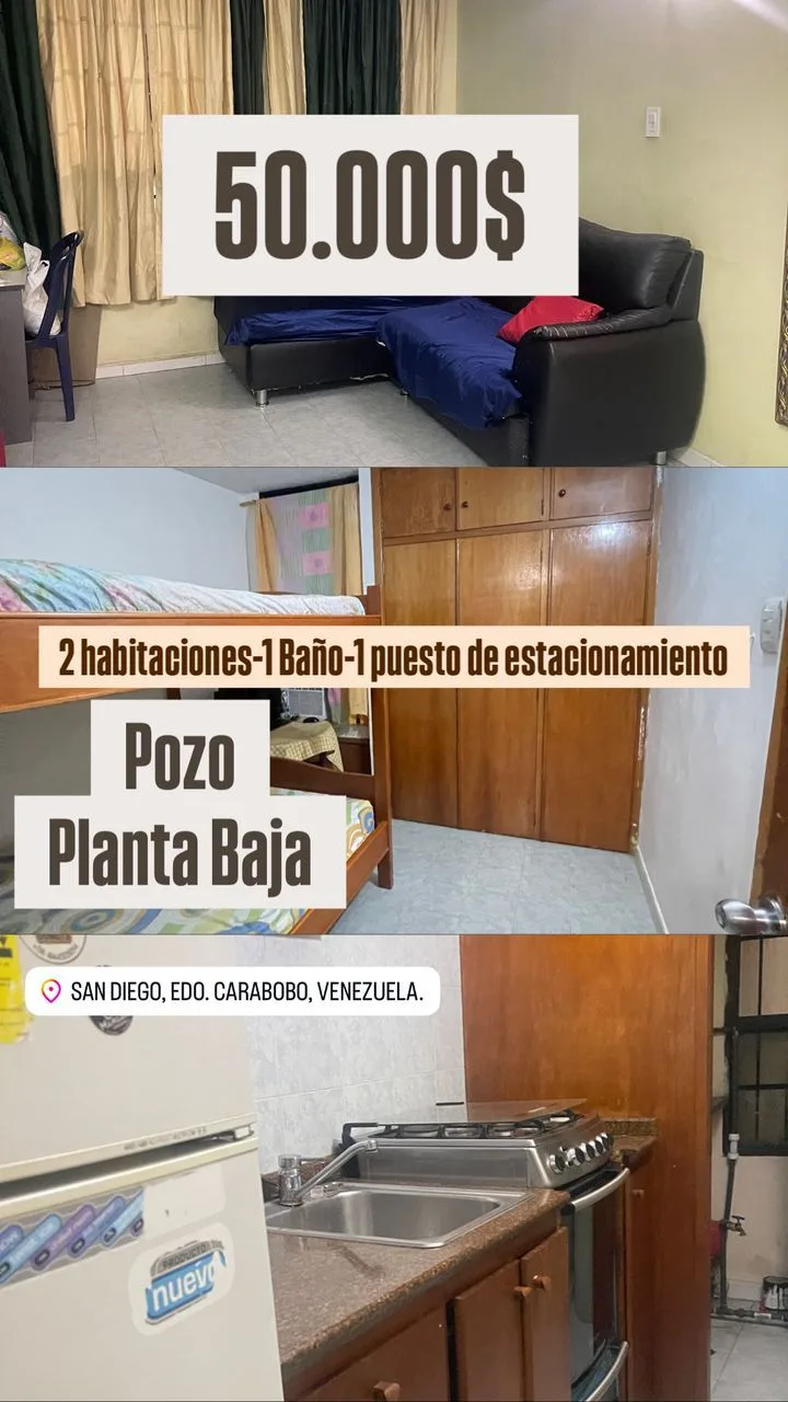 Apartamento en Venta en San Diego, Estado Carabobo — 2 hab — USD 50,000