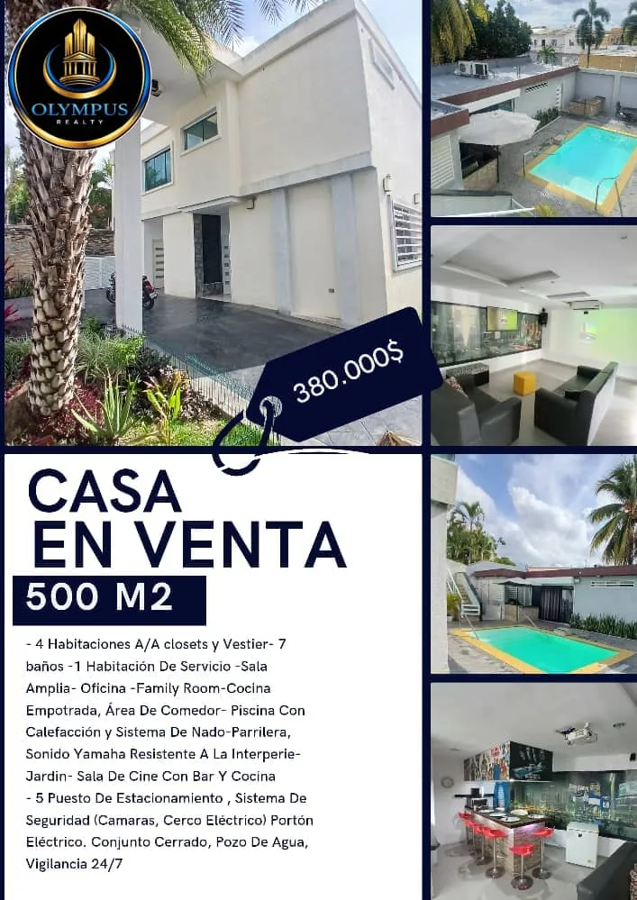 Casa en Venta en Chalet's Country — 5 hab 330m² — USD 380,000