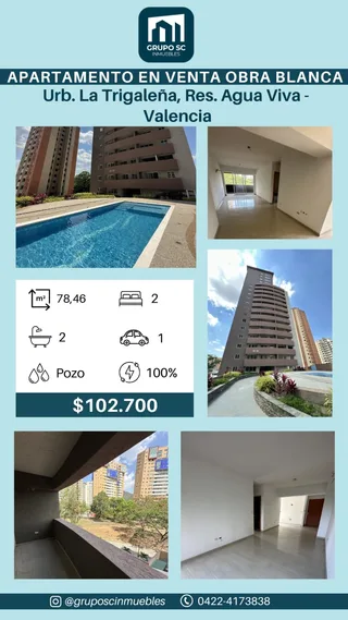 Apartamento en Res. Agua Viva La Trigaleña