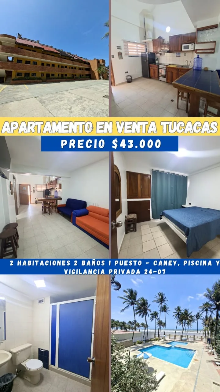 Apartamento en Venta en Boca de Aroa, Tucacas — 2 hab — USD 43,000
