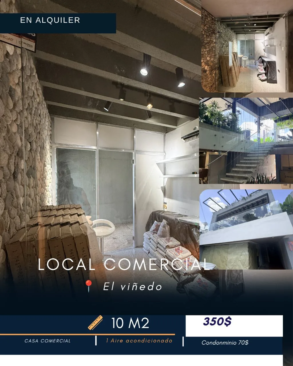 Local en Alquiler en El Viñedo 10m² — USD 350