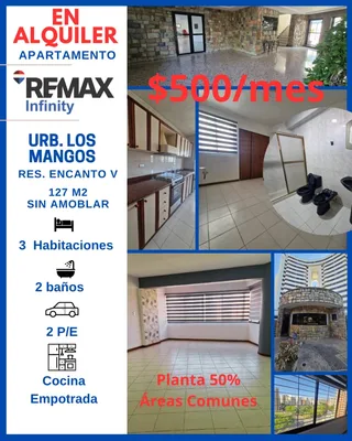 Apartamento en Urb. Los Mangos, Res. Encanto V