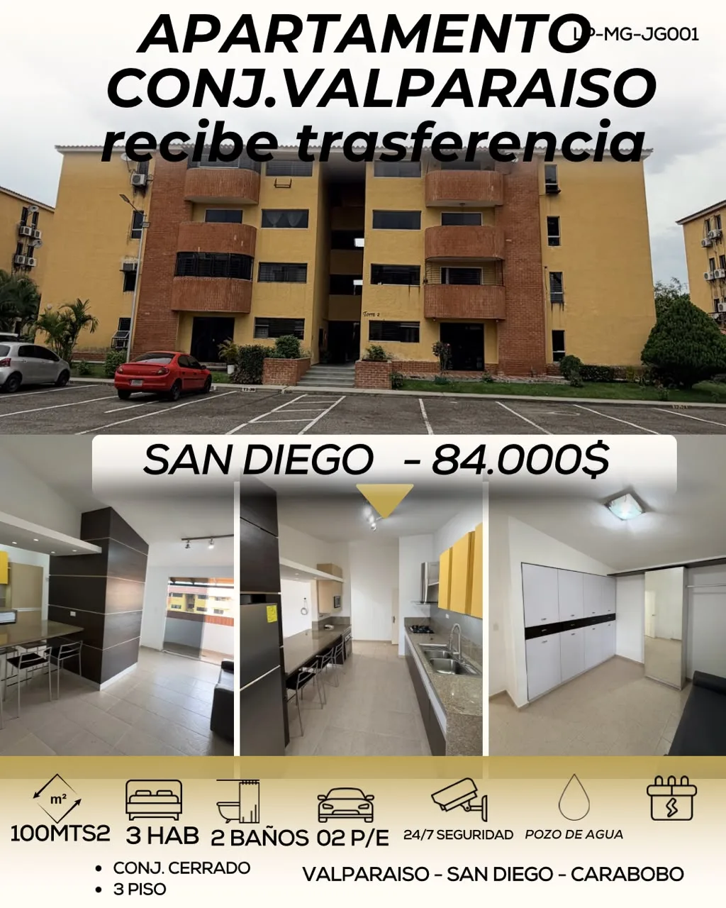Apartamento en Venta en Valparaíso, Seminario, San Diego — 3 hab 100m² — USD 84,000