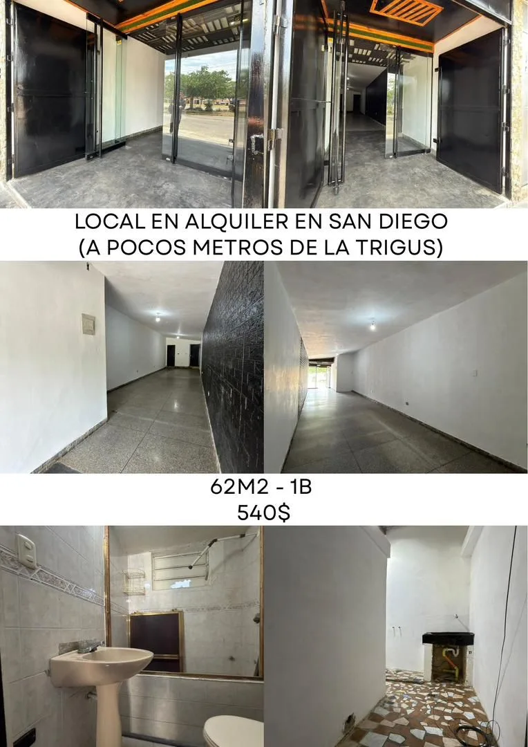 Local en Alquiler en San Diego 62m² — USD 540
