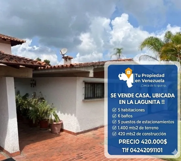 Casa en Venta en La Lagunita — 5 hab 420m² — USD 420,000