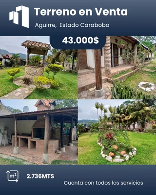 Terreno en Aguirre, Municipio Montalban, Edo Carabobo