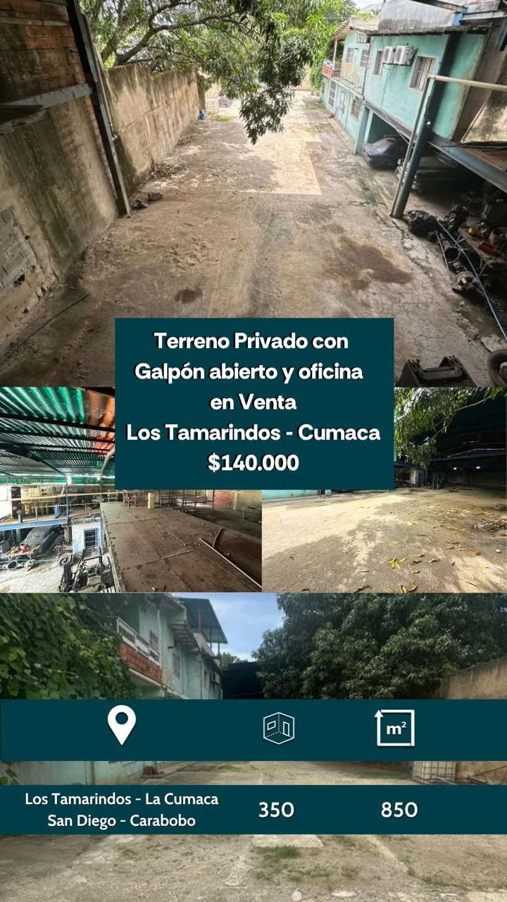 Terreno en Venta en Los Tamarindos - La Cumaca - San Diego — 4 hab 850m² — USD 140,000