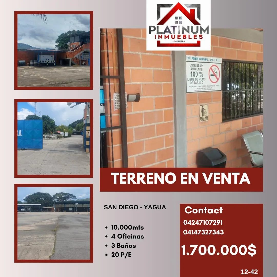 Terreno en Venta en San Diego - Yagua 10000m² — USD 1,700,000